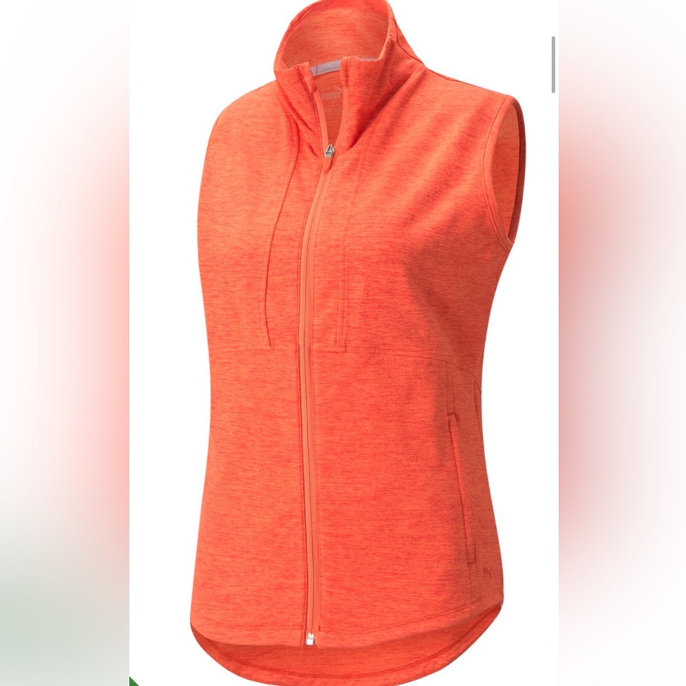 Puma Golf Ladies Cloudspun Daybreak Vest Orange Sherbet size Small NWT